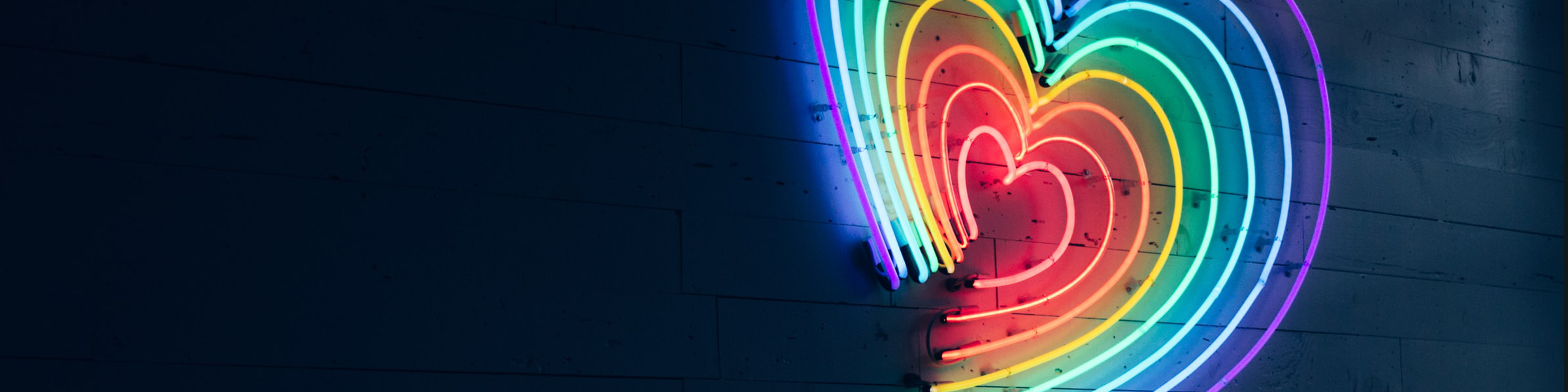 Neon Rainbow Heart.